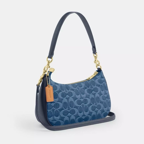 Teri Shoulder Bag In Signature Denim - Picture 4 of 8
